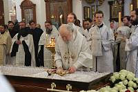  Божественная литургия и отпевание архимандрита Сергия (Шагаева) в Тихвинском храме Ногинска 